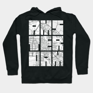 Amsterdam, Netherlands City Map Typography - Light Hoodie